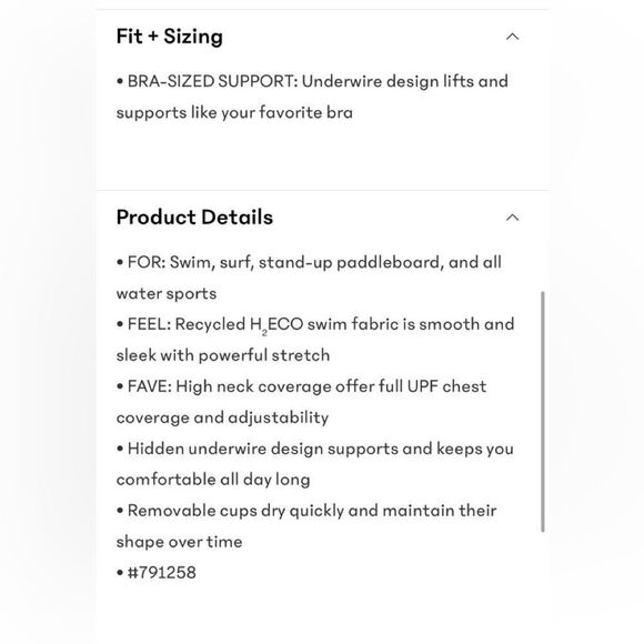 NWT Athleta Maldives Sport Longline Bikini Top Green 36 D/DD - Picture 7 of 8